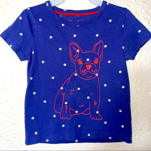 Mini Boden Other - Mini Boden 3-4 girls blue frenchie tee shirt